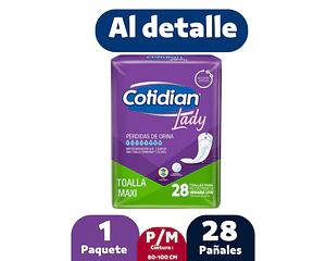 Toalla MaxI Cotidian Lady 28 Unidades 