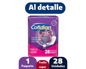 Toalla Super Cotidian Lady 28 Unidades 