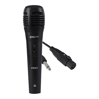 Microfono Alambrico Prosound Dm301 Unidireccional Color Negro