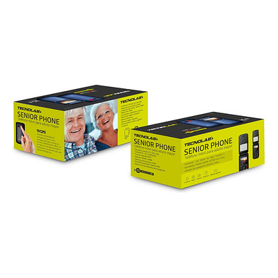 Teléfono Senior Tecnolab 4g Adulto Mayor Almeja Negrotl456bk