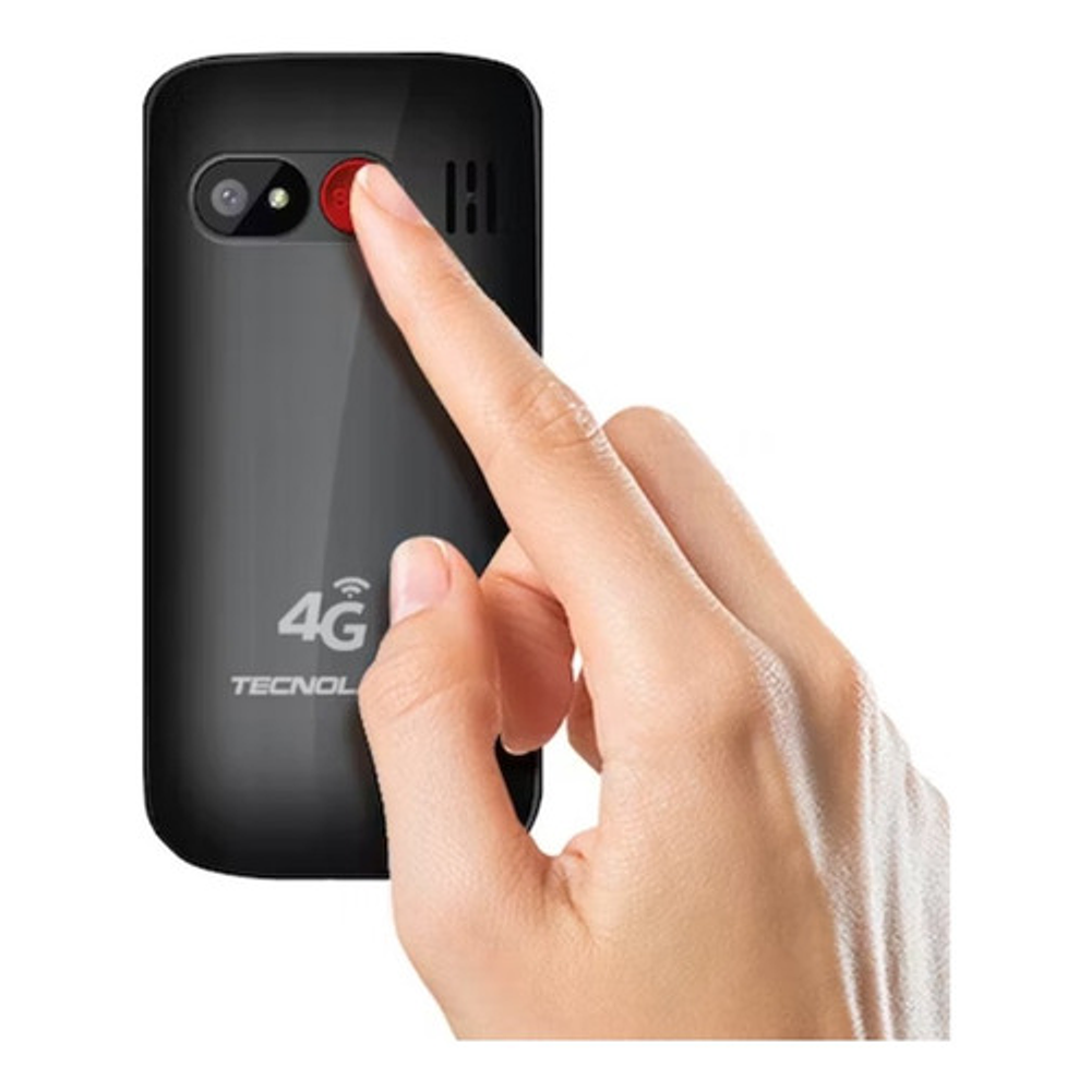 Teléfono Senior Tecnolab 4g Adulto Mayor Almeja Negrotl456bk