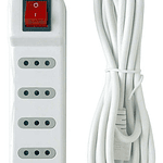 Alargador Zapatilla 5mts Switch Macrotel 5 Posiciones Blanco