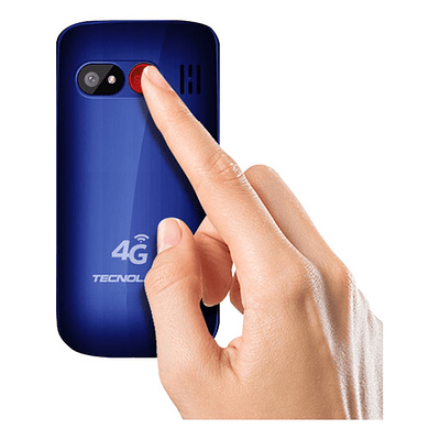 Teléfono Senior Tecnolab 4g Adulto Mayor Almej Azul Tl456bl