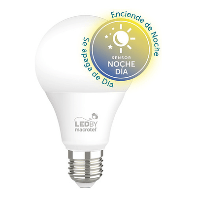Ampolleta Led A60 Con Sensor De Luz 7w