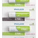 Pilas Recargables Aa, 5 Unidades, 2700 Mah Philco