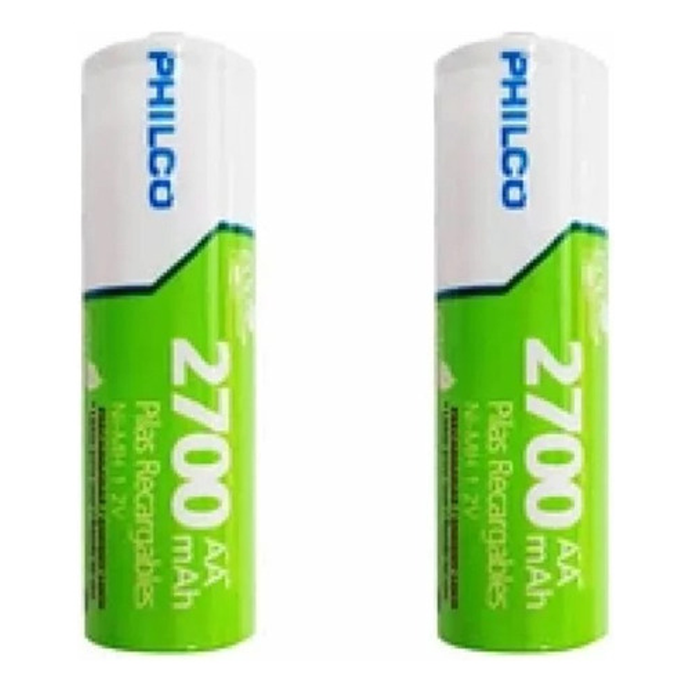 Pilas Recargables Aa, 5 Unidades, 2700 Mah Philco