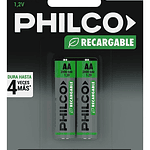 Pilas Recargables Aa, 5 Unidades, 2700 Mah Philco