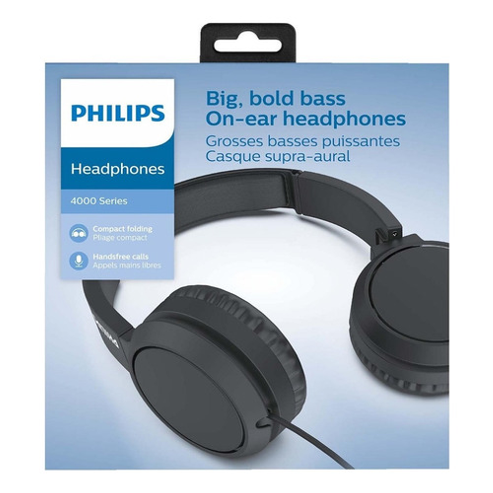 Audifono Philips Over Ear Alambrico Manos Libres Tah4105 Neg