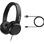 Audifono Philips Over Ear Alambrico Manos Libres Tah4105 Neg
