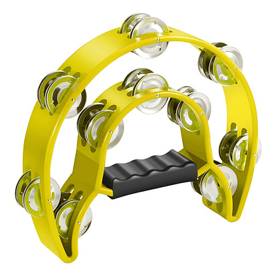 Pandero Media Luna Doble Amarillo Instrumentos Musicales