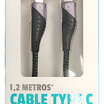 Cable Tipo C A Tipo C Carga Super Rapida 3.0a / 65w Fiddler Negro