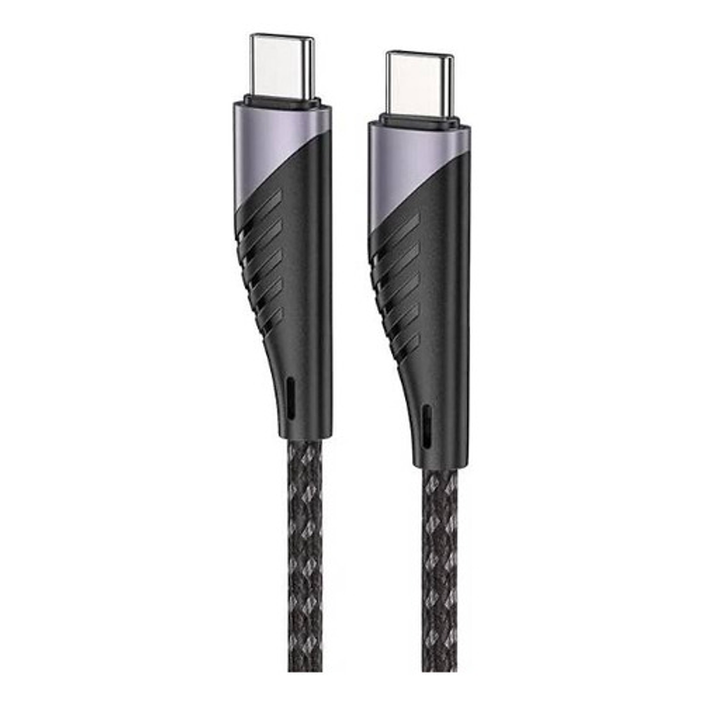Cable Tipo C A Tipo C Carga Super Rapida 3.0a / 65w Fiddler Negro