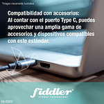 Cable Tipo C A Tipo C Carga Super Rapida 3.0a / 65w Fiddler Negro