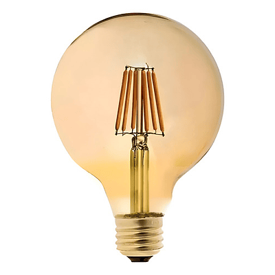 Ampolleta Led Linea Deco Vintage 8w G95 Certificada Wellmax