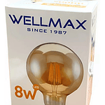 Ampolleta Led Linea Deco Vintage 8w G95 Certificada Wellmax