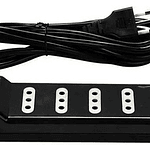 Pack De 2 Alargador Corriente Zapatilla Enchufe Múltiple 6