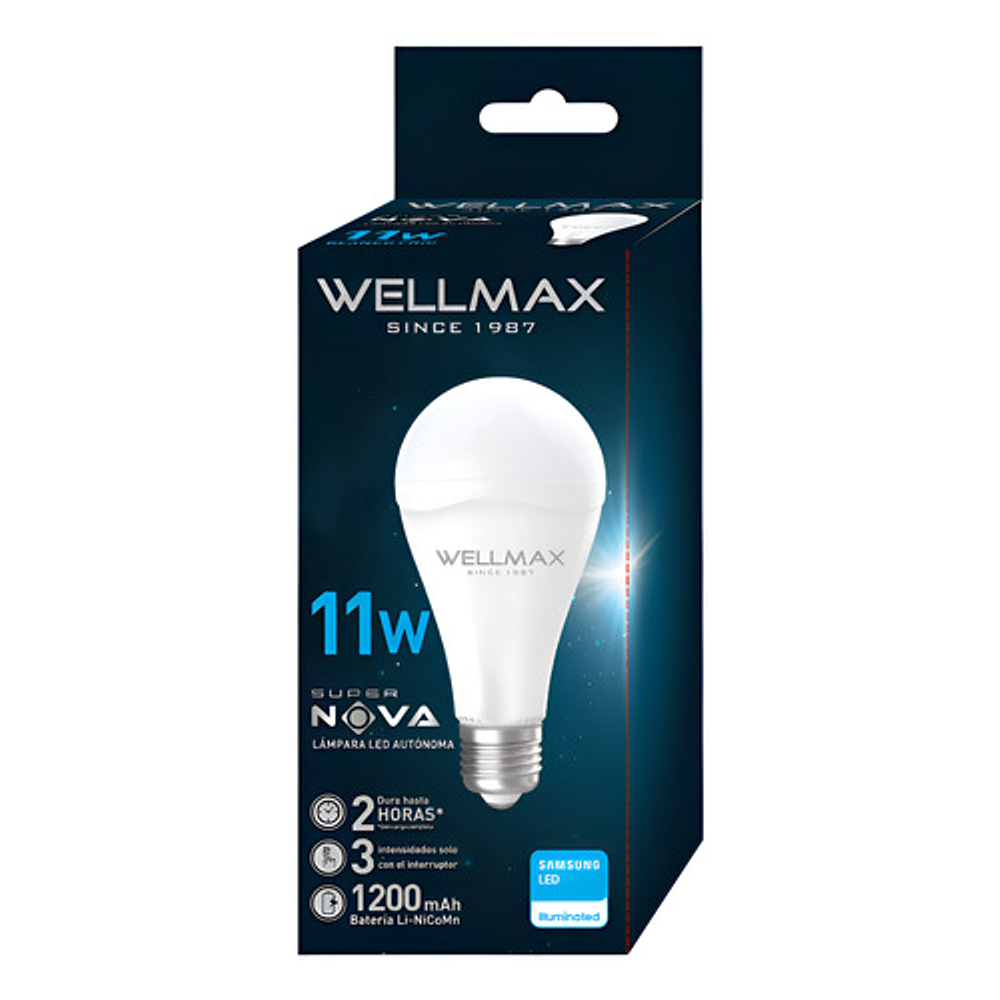 Ampolleta Emergencia Supernova 11w Luz Fria Wellmax