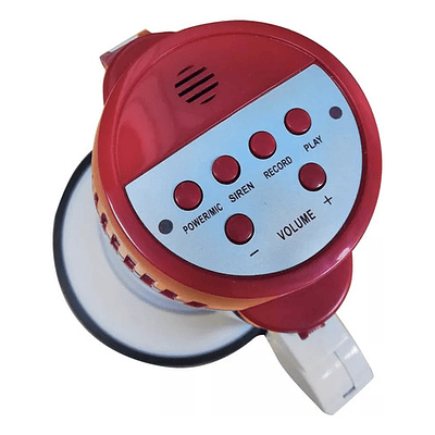 Megáfono Mlab 15w Sirena Graba Voz Recargable 250m - 6440