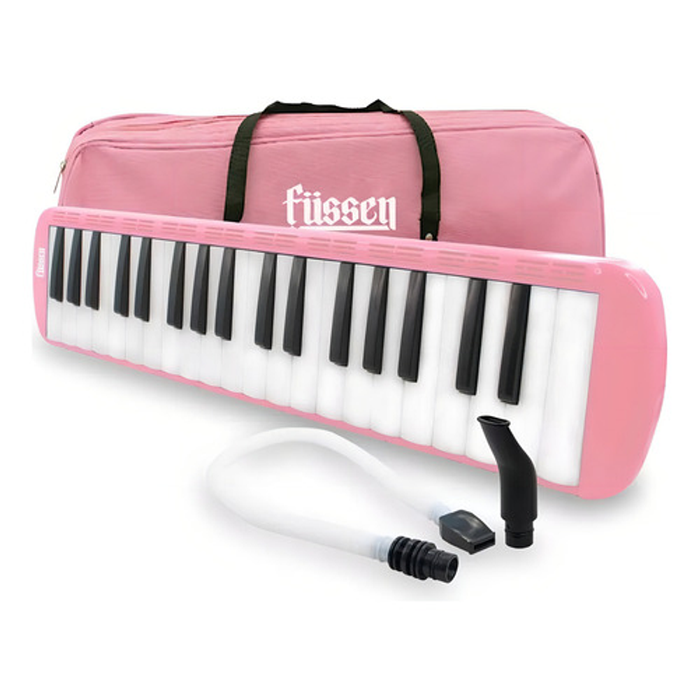 Melódica 37 Notas Fussen + Estuche + Boquilla Color Rosa