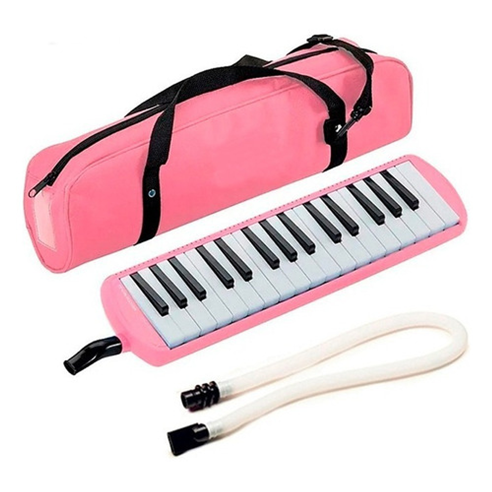 Melódica 37 Notas Fussen + Estuche + Boquilla Color Rosa