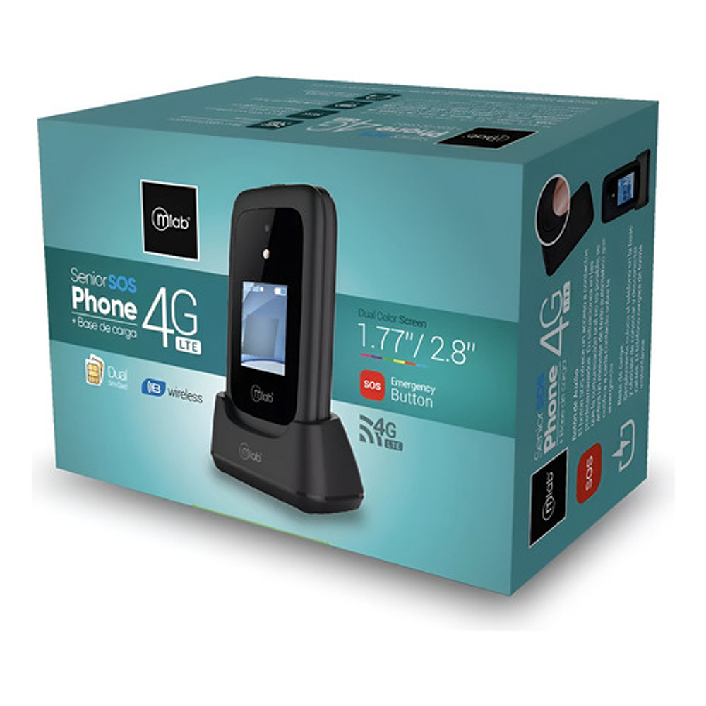 Teléfono Senior Shell Sos 4g Lte Mlab 2.8 Base Cargador 9338