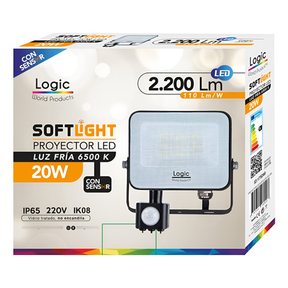 Foco Proyector Led Softlight 20w 6500k 2.200 Lum Logic