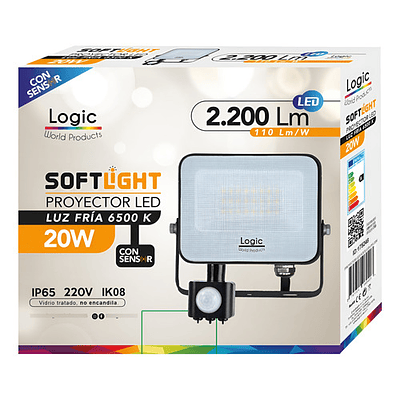 Foco Proyector Led Softlight 20w 6500k 2.200 Lum Logic