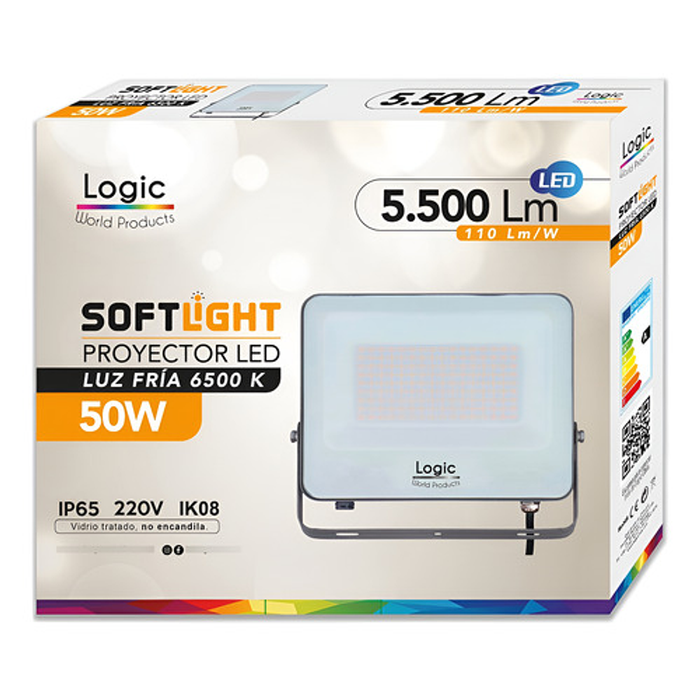 Foco Proyector Led Softlight 50w 6500k 5500 Lum Logic
