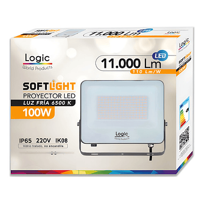 Foco Proyector Led Softlight 100w 6500k 11.000 Lum Logic