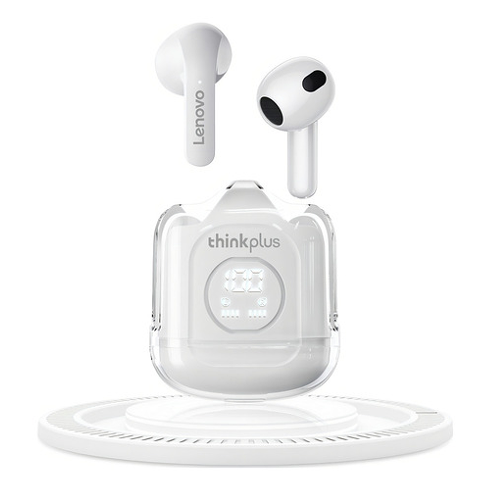 Auriculares In-ear Gamer Inalámbricos Lenovo Thinkplus Xt65 Blanco Con Luz Led