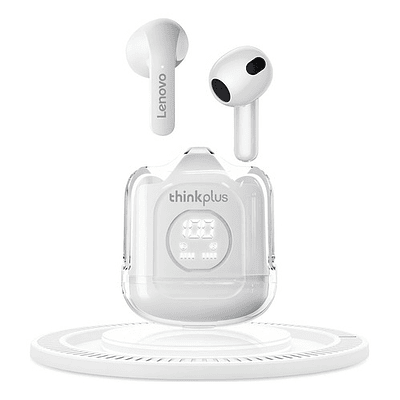 Auriculares In-ear Gamer Inalámbricos Lenovo Thinkplus Xt65 Blanco Con Luz Led