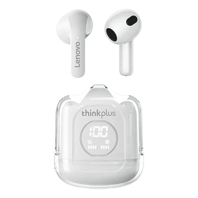Auriculares In-ear Gamer Inalámbricos Lenovo Thinkplus Xt65 Blanco Con Luz Led