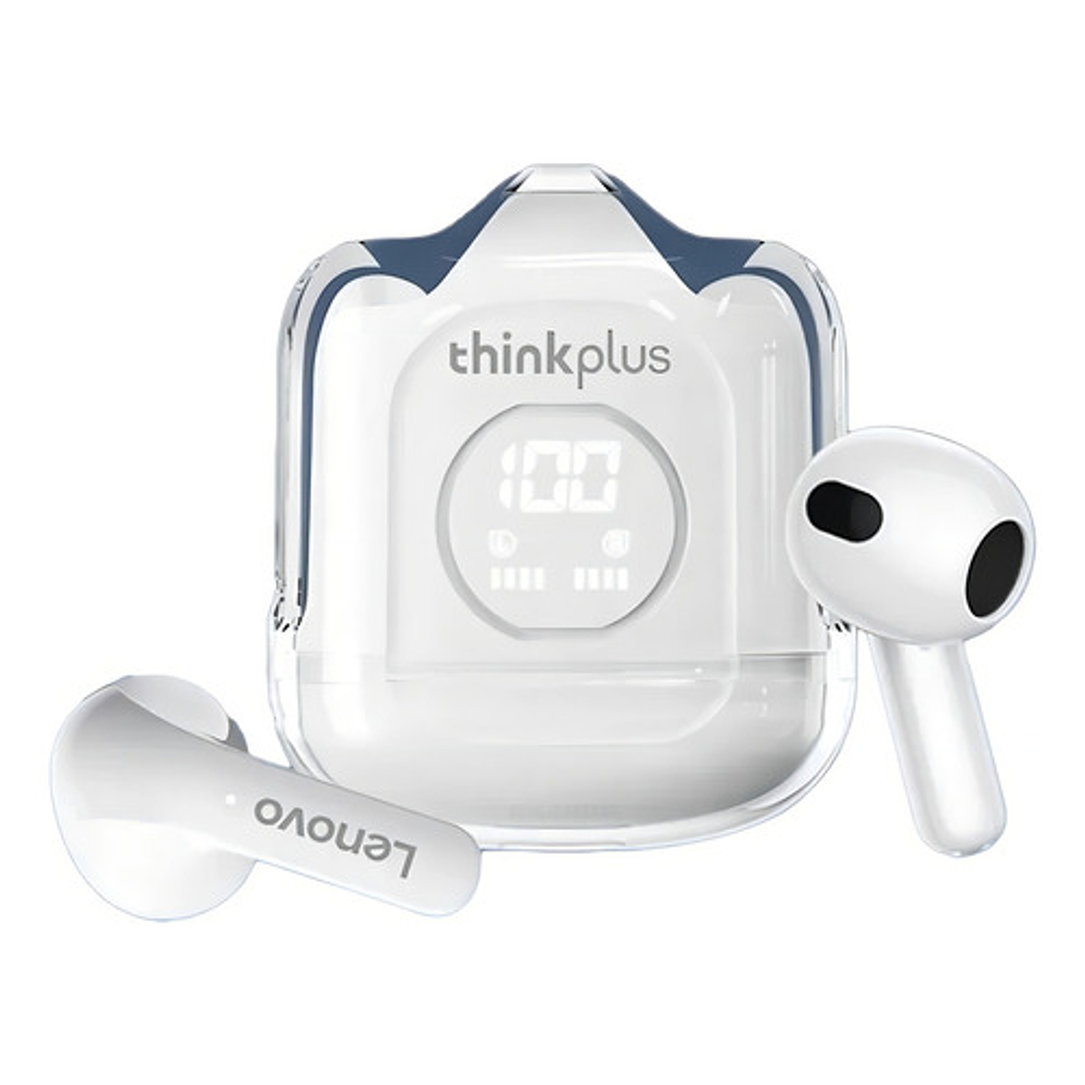Auriculares In-ear Gamer Inalámbricos Lenovo Thinkplus Xt65 Blanco Con Luz Led