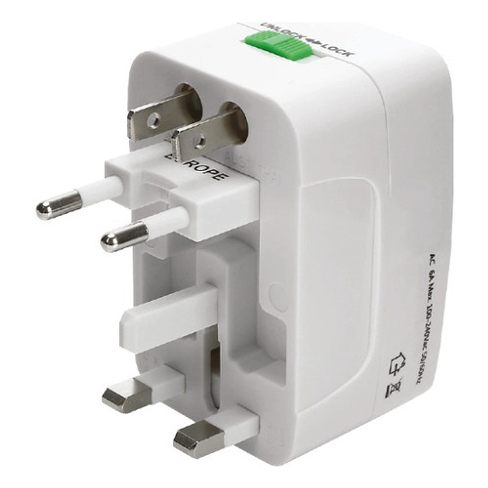 Adaptador Universal De Viaje Blanco