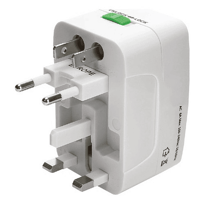 Adaptador Universal De Viaje Blanco