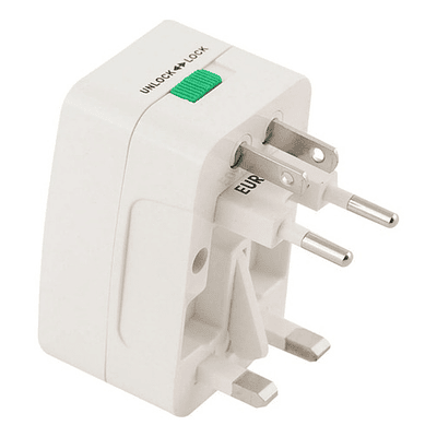 Adaptador Universal De Viaje Blanco