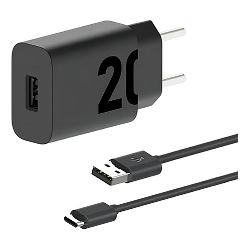 Cargador Motorola Turbo Power 20w Cable Usb A 1m Negro