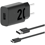 Cargador Motorola Turbo Power 20w Cable Usb A 1m Negro