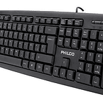 Teclado Usb Philco Estandar Español / Tecnocenter Color Del Teclado Negro