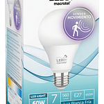Ampolleta Led Macrotel Lb-a60ms3 Bulbo Color Blanco Frío 7w 6500k 560lm
