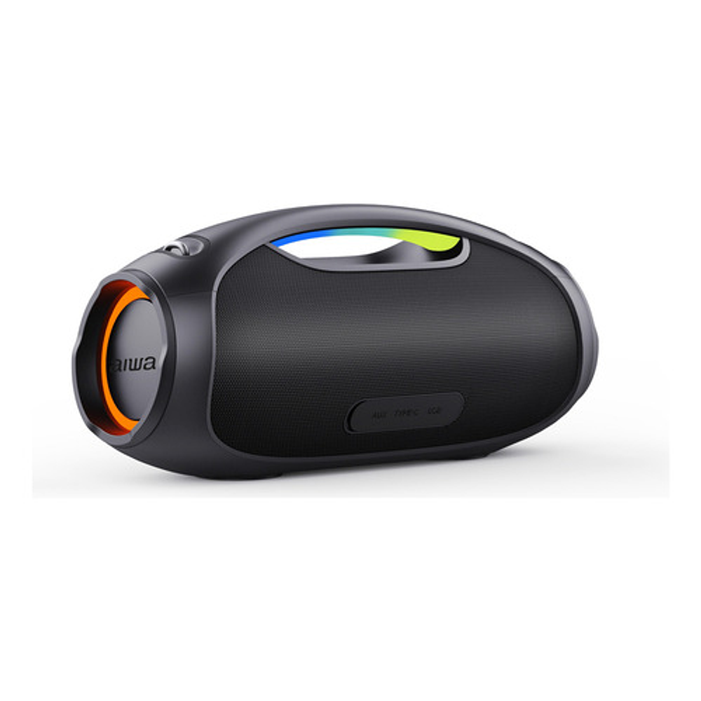 Parlante Portatil Bluetooth Aiwa Ipx6 Con Tws 60w Aw-s244bt Color Negro