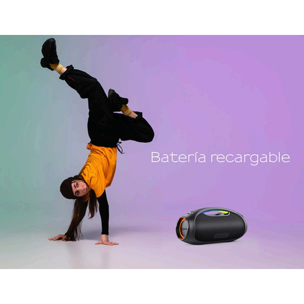 Parlante Portatil Bluetooth Aiwa Ipx6 Con Tws 60w Aw-s244bt Color Negro