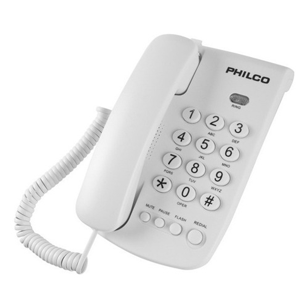 Teléfono Sobremesa Blanco Y Negro - Negro