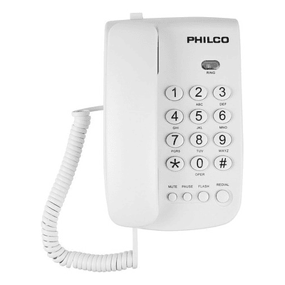 Teléfono Sobremesa Blanco Y Negro - Negro