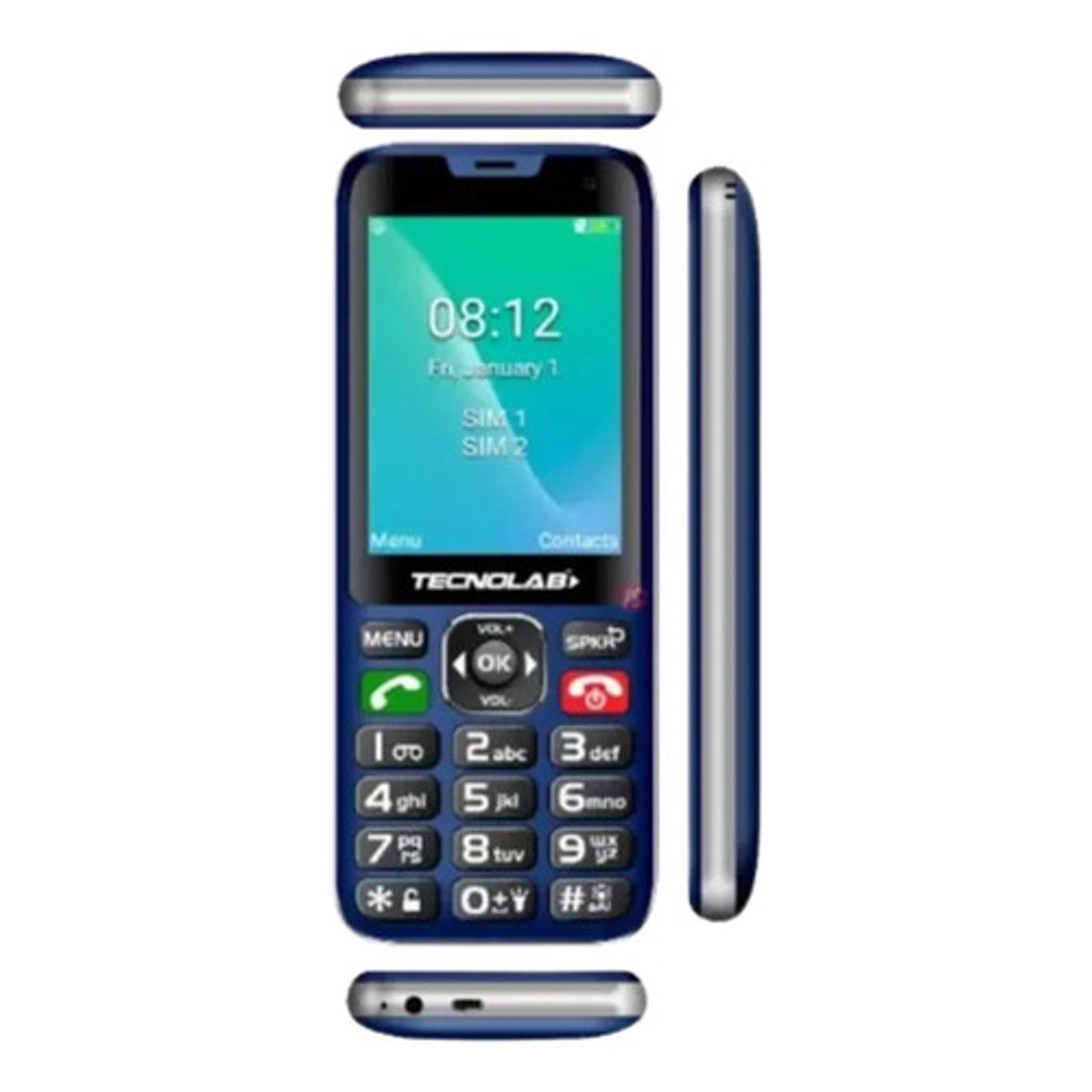 Teléfono Celular Senior Adulto Mayor Azul Tecnolab Tl487bl