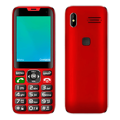 Telefono Celular Senior Tecnolab 4g Adulto Mayor Tl487 Rojo