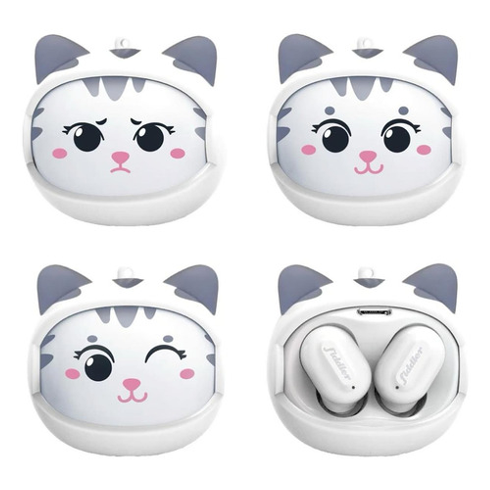 Audífonos Inalámbricos Rolling Face Fiddler G05dg Colores Color Blanco