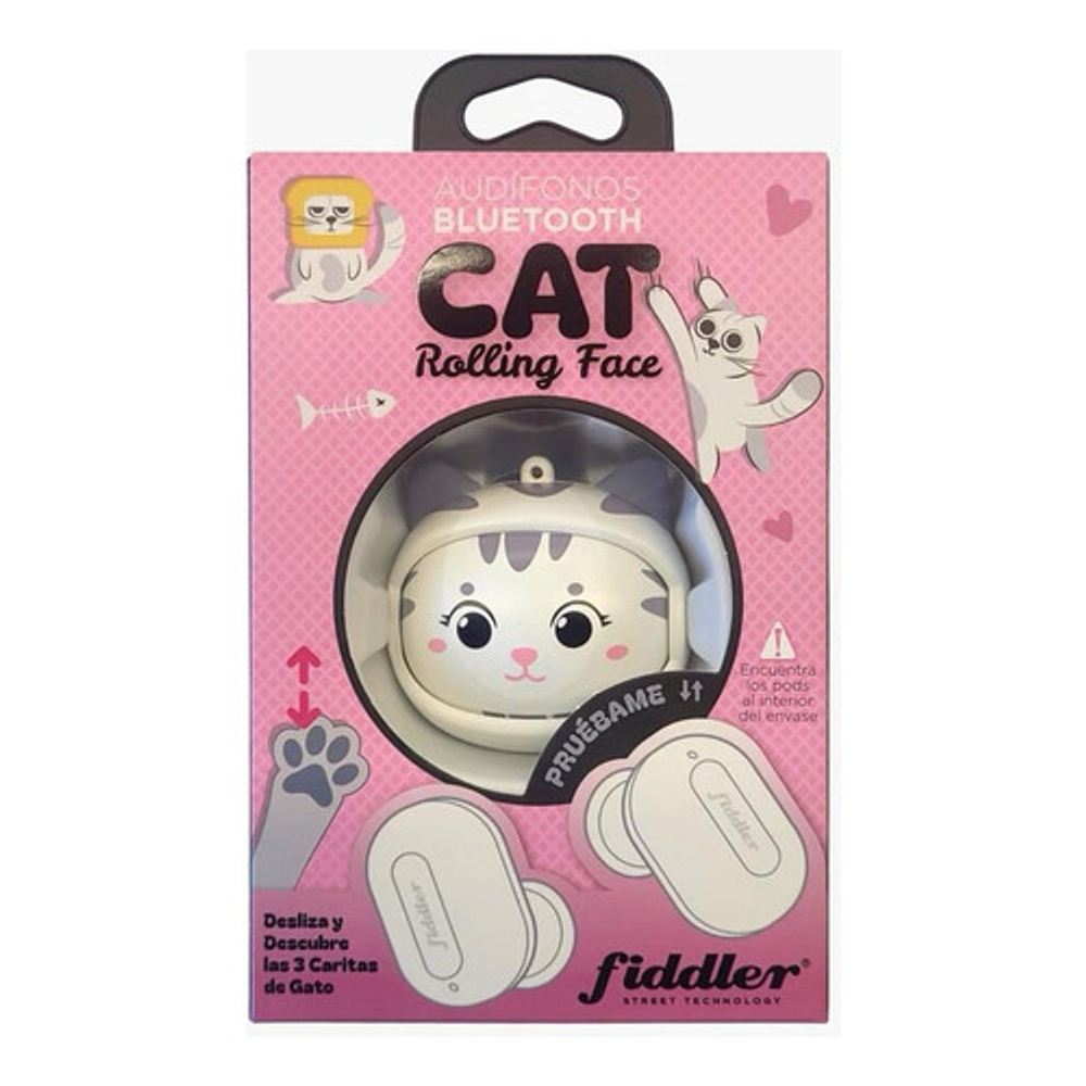 Audífonos Inalámbricos Rolling Face Fiddler G05dg Colores Color Blanco