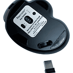 Mouse Ergonómico Dual Bt + Wireless Recargable Tecmaster Negro/gris