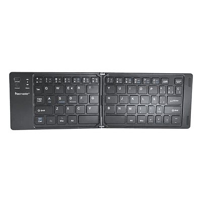Mini Teclado Bluetooth Plegable Recargable Tecmaster Negro Español Latinoamérica